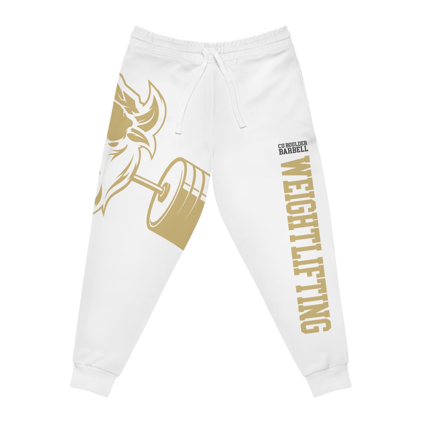 CU Barbell Weightlifting Warm-Up Joggers (White)