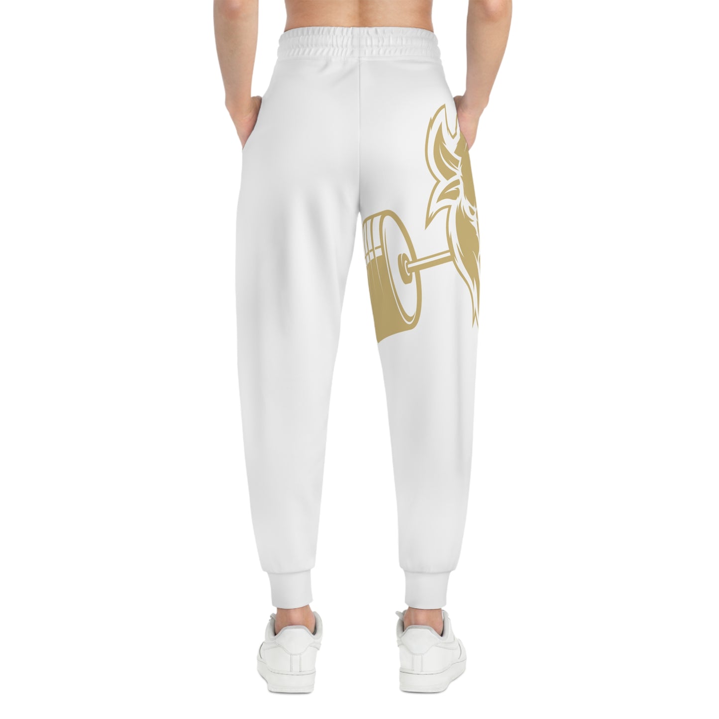 CU Barbell Weightlifting Warm-Up Joggers (White)