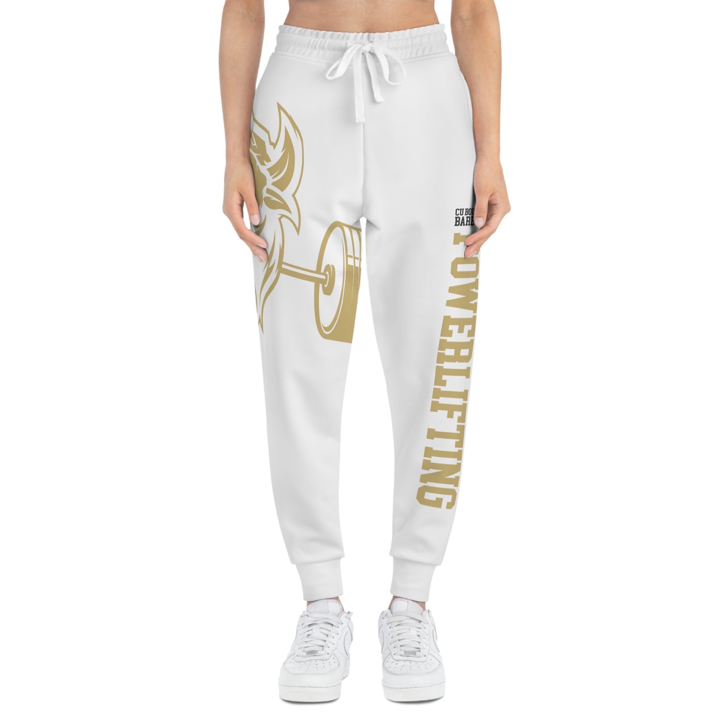 CU Barbell Powerlifting Warm-Up Joggers (White)